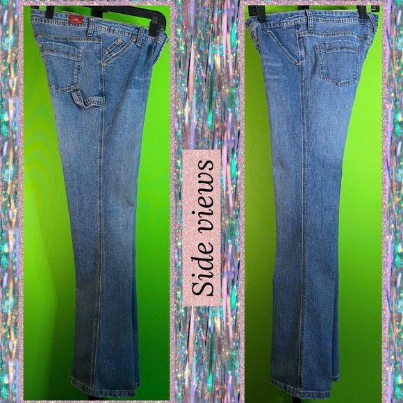 VINTAGE Y2K/90S HOT KISS BOOTCUT JEANS EXC COND SZ 9 back to school cool - Picture 3 of 13